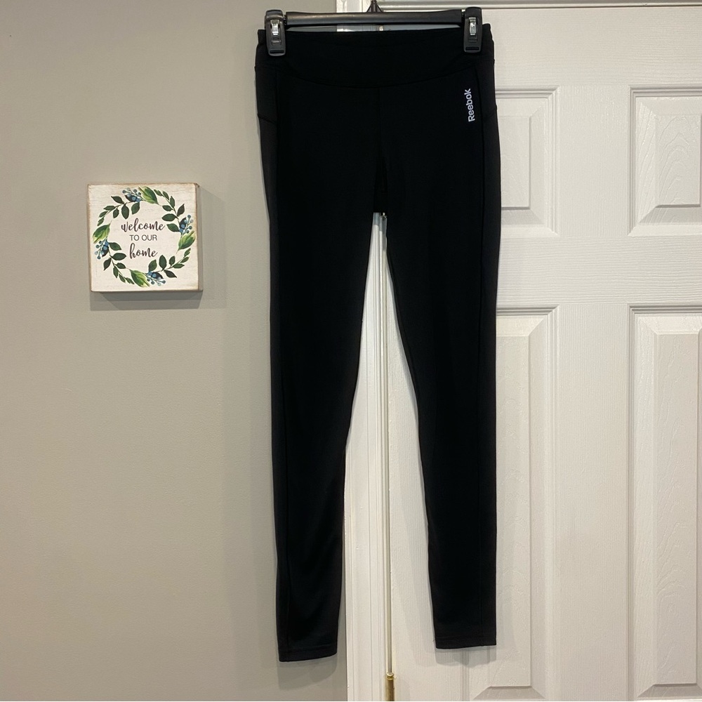 Reebok Black Athletic Leggings Tights Workout Pants Small Women’s Stretch